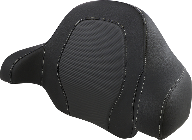 SADDLEMEN Tour-Pack Backrest Pad - RoadSofa - Black - Carbon Fiber - '14-'25 TOURING