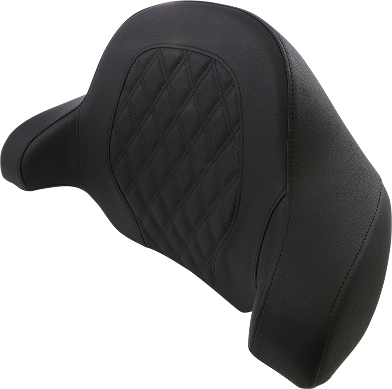 SADDLEMEN Tour-Pack Backrest Pad - Step-Up - Lattice Stitch - Black - '14-'23 TOURING