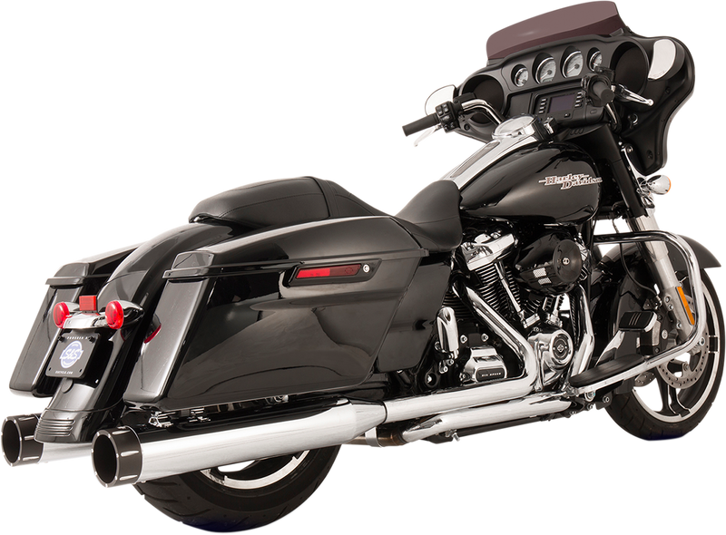 S&S CYCLE El Dorado Dual Exhaust System - Chrome - Black Tracer