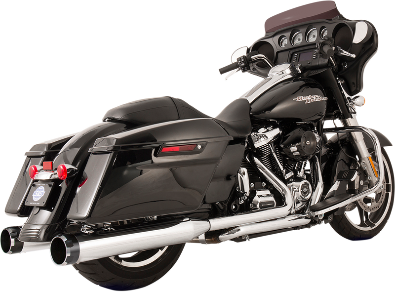 S&S CYCLE El Dorado Dual Exhaust System - Chrome - Black Thruster