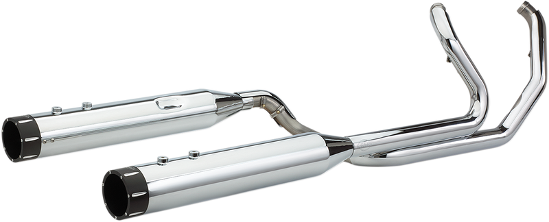 S&S CYCLE El Dorado Dual Exhaust System - Chrome - Black Tracer