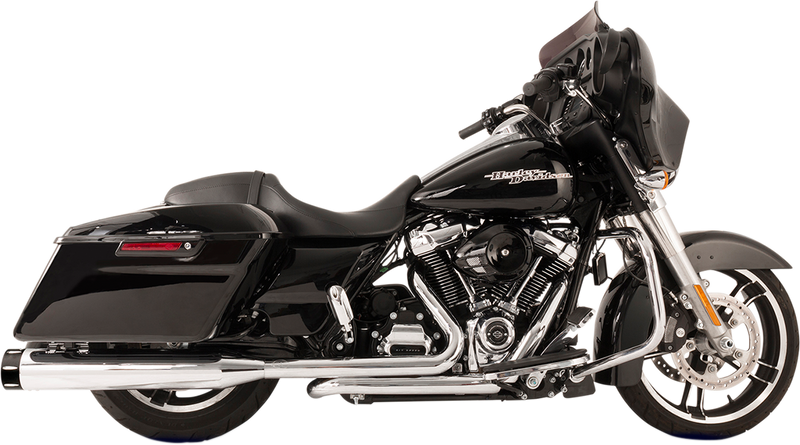 S&S CYCLE El Dorado Dual Exhaust System - Chrome - Black Tracer