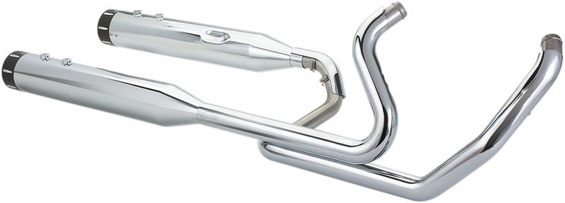 S&S CYCLE El Dorado Dual Exhaust System - Chrome - Black Tracer