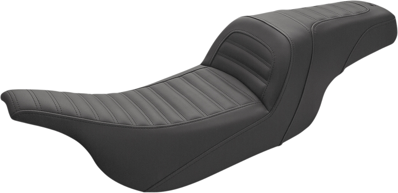 SADDLEMEN Slim Roll & Pleat Seat - Black - Touring '97-'07