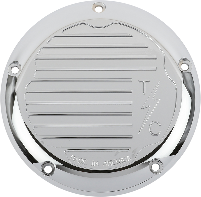 THRASHIN SUPPLY CO. M8 - Derby Cover Finned - Chrome