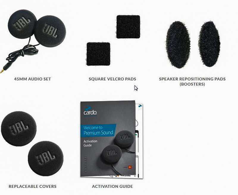 CARDO 45mm Audio Kit with Sound by JBL