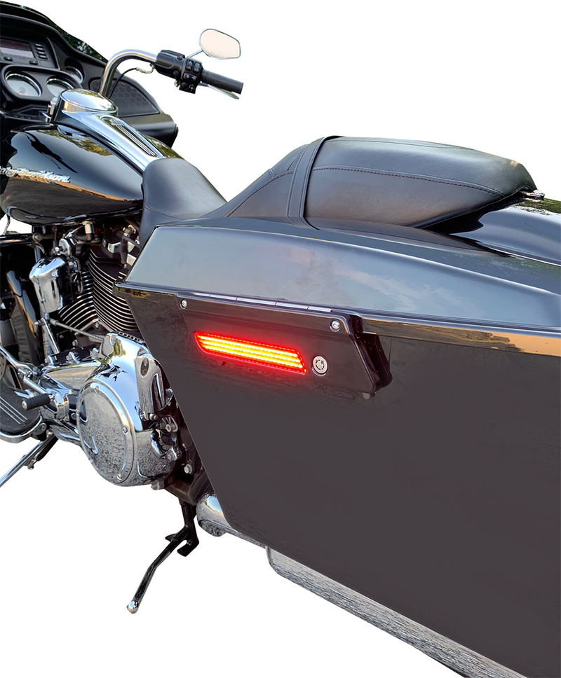 CUSTOM DYNAMICS Saddlebag LED Latch Light - Red - Black