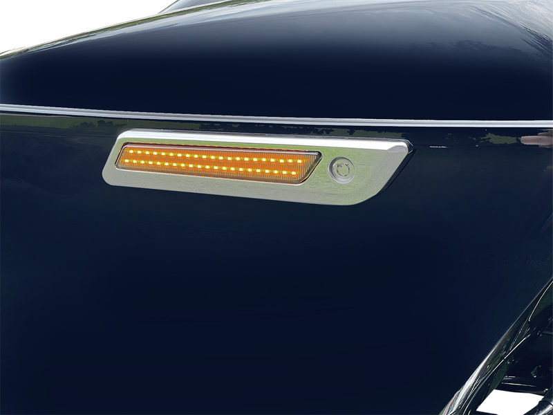 CUSTOM DYNAMICS Saddlebag Latch Dual Color Accent Lights - Smoke - Chrome