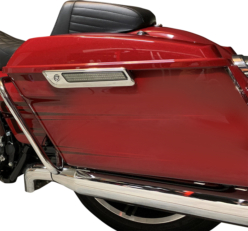 CUSTOM DYNAMICS Saddlebag LED Latch Light - Smoke - Chrome