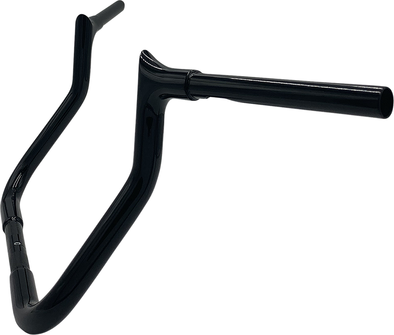 FAT BAGGERS INC. 1-1/4" EZ Install Pointed Top Handlebar - Reduced Reach - 11" - Black 905011-B