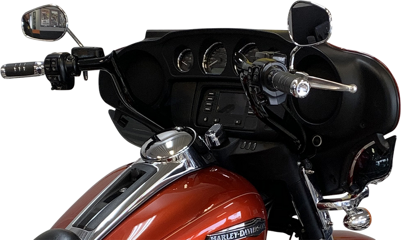 FAT BAGGERS INC. 1-1/4" EZ Install Pointed Top Handlebar - Reduced Reach - 11" - Black 905011-B