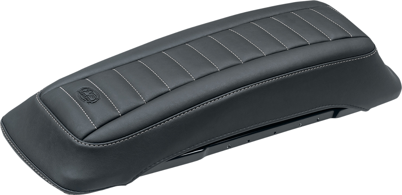 MUSTANG Deluxe Saddlebag Lid Covers - Black/Gunmetal Gray - Touring '93-'13
