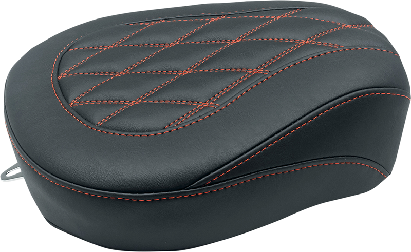 MUSTANG Wide Tripper™ Rear Seat - Diamond American Beauty Red Stitch - Touring '08-'21