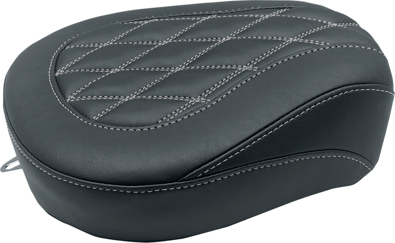MUSTANG Wide Tripper™ Rear Seat - Diamond Gun Metal Stitch - Touring '08-'21