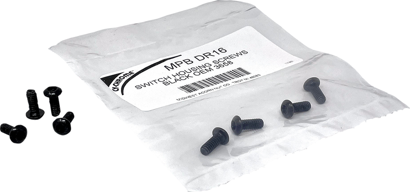 DRAG SPECIALTIES Replacement Handlebar Switch Housing Screws - Black - 4-Pack