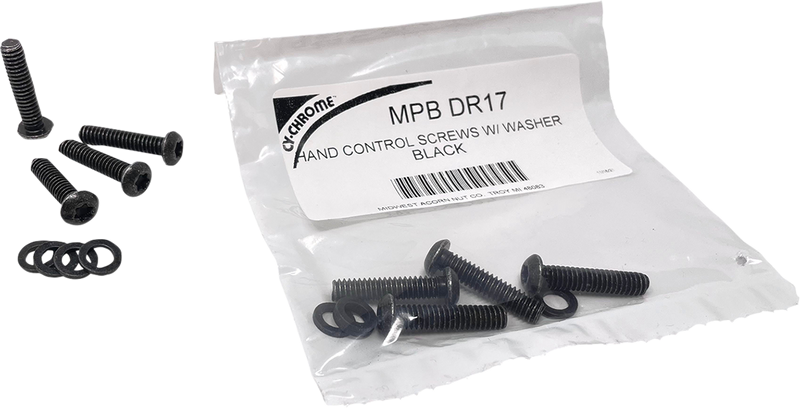 DRAG SPECIALTIES Replacement Handlebar Switch Housing Screws and Washers - Black - 4-Pack