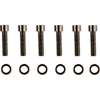 DRAG SPECIALTIES Bolt Kit - Transmission Top Cover - Smooth/Socket-Head - Black/Chrome - M8