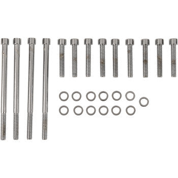 DRAG SPECIALTIES Bolt Kit - Primary Cover - Smooth - Chrome - Softail/Dyna