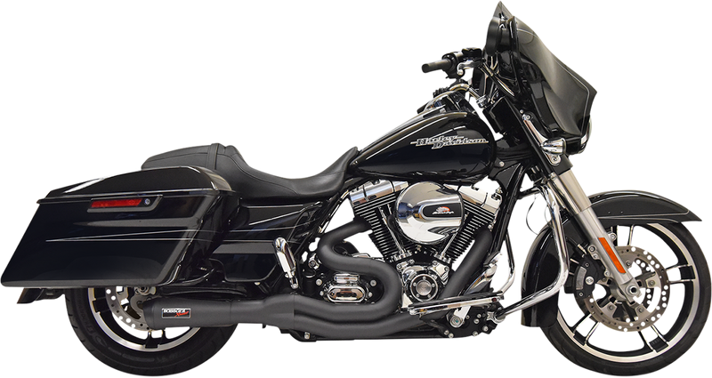 BASSANI XHAUST 2:1 Exhaust - Black - 1995-1998 TOURING MODELS