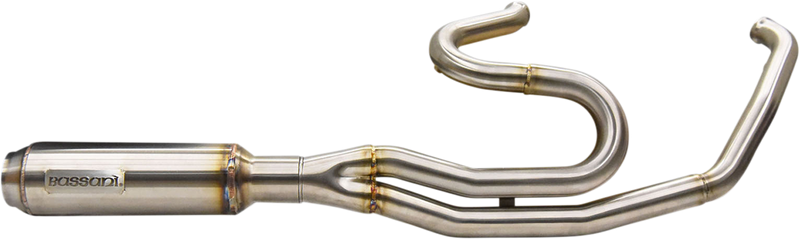 BASSANI XHAUST 2-into-1 Mid-Length Super Bike Exhaust System - Stainless Steel - 17'-23' TOURING MODELS