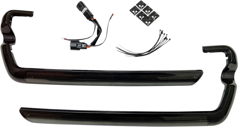 CUSTOM DYNAMICS Lower Saddlebag Side Marker LED Lights - Smoke - Black