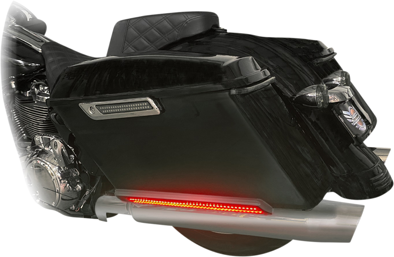 CUSTOM DYNAMICS Lower Saddlebag Side Marker LED Lights - Smoke - Chrome