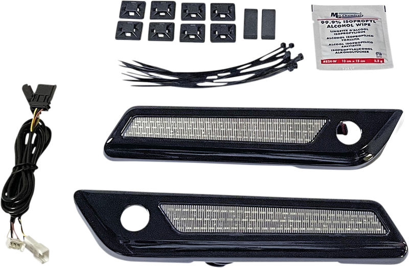 CUSTOM DYNAMICS Saddlebag LED Latch Light - Smoke - Black