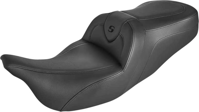 SADDLEMEN Roadsofa™ Seat - without Backrest - Black/Black Stitch - Touring '08-'24