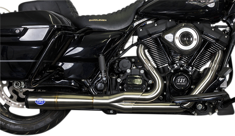 S&S CYCLE 2-into-1 Diamondback Exhaust System - Stainless Steel - 50-State