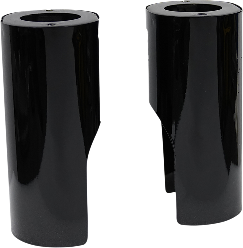 ARLEN NESS Fat Tire Fork Boot Cover - Gloss Black Powder-coat - Smooth - '14-'24 FLH/FLT