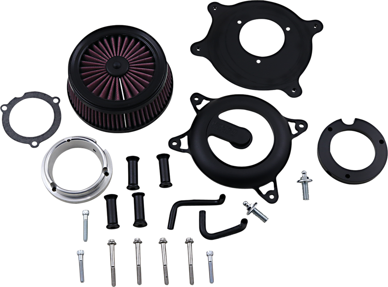 VANCE & HINES VO2 Rogue Air Intake Kit - Wrinkle Black -'17-'24 SOFTAIL & TOURING