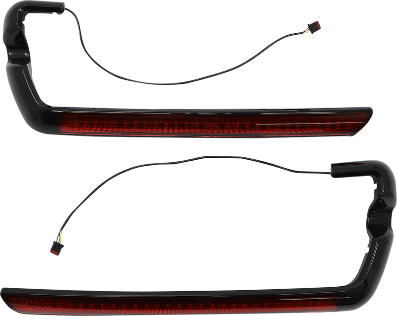 CUSTOM DYNAMICS Lower Saddlebag Side Marker LED Lights - Red - Black