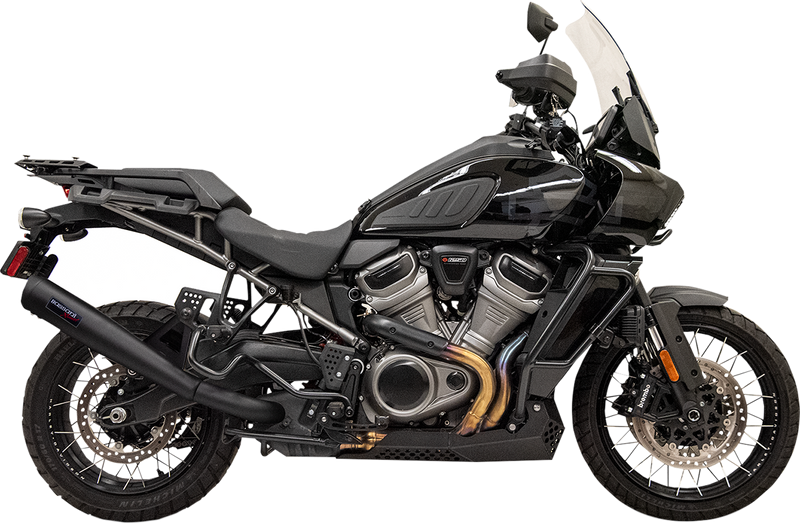 BASSANI XHAUST 4" Stainless Steel Slip-On Exhaust - Black - 21'-23' PAN AMERICA MODELS