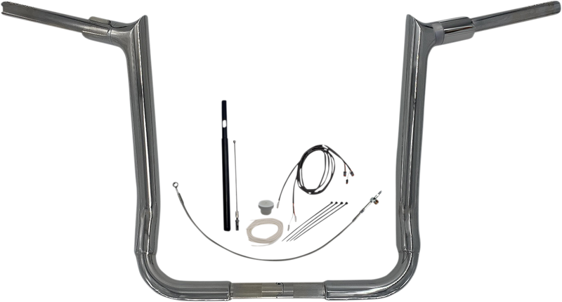 FAT BAGGERS INC. 1-1/2" EZ Install Pointed Top Handlebar Kit - 16" - Chrome 819016