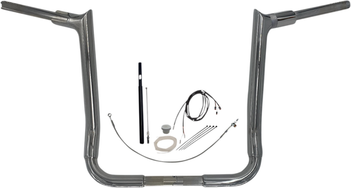 FAT BAGGERS INC. 1-1/2" EZ Install Pointed Top Handlebar Kit - 16" - Chrome 819016