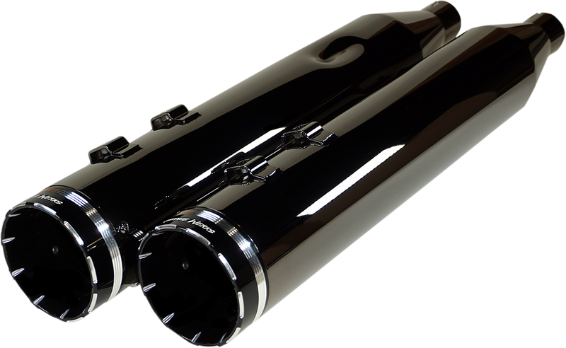 KHROME WERKS 4-1/2" HP-Plus® Slip-On Mufflers - Eclipse® with Tracer Tip 201670