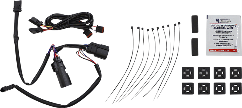 CUSTOM DYNAMICS Saddlebag Latch Dual Color Accent Lights - Red - Chrome