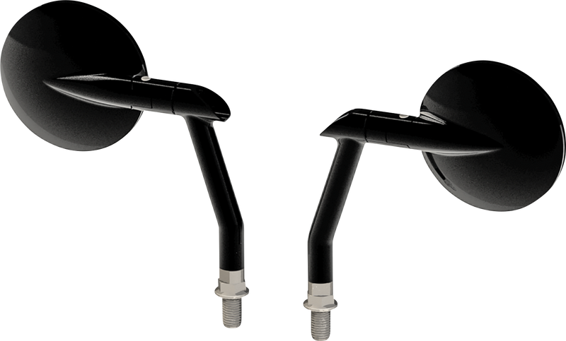 BURLY BRAND Mirrors - Hot Rod - Side View - Round - Black