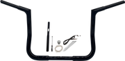 FAT BAGGERS INC. 1-1/4" EZ Install Flat Top Handlebar Kit - 12" - Black 719012-B