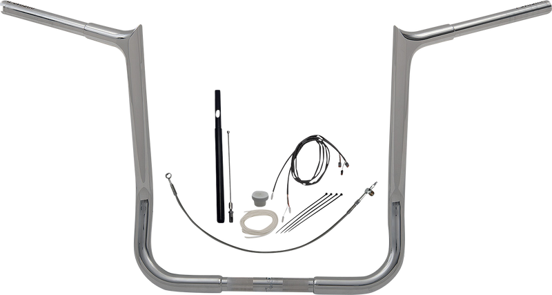 FAT BAGGERS INC. 1-1/4" EZ Install Pointed Top Handlebar Kit - 16" - Chrome 919016