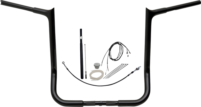 FAT BAGGERS INC. 1-1/4" EZ Install Pointed Top Handlebar Kit - 16" - Black 919016-B