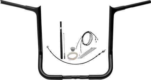 FAT BAGGERS INC. 1-1/4" EZ Install Pointed Top Handlebar Kit - 16" - Black 919016-B