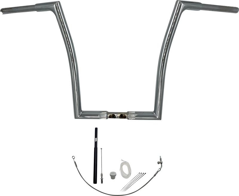 FAT BAGGERS INC. 1-1/4" EZ Install Flat Top Handlebar Kit - 16" - Chrome 719916