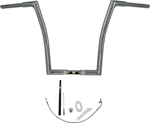 FAT BAGGERS INC. 1-1/4" EZ Install Flat Top Handlebar Kit - 16" - Chrome 719916