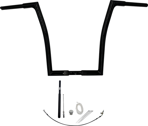 FAT BAGGERS INC. 1-1/4" EZ Install Flat Top Handlebar Kit - 16" - Black 719916-B