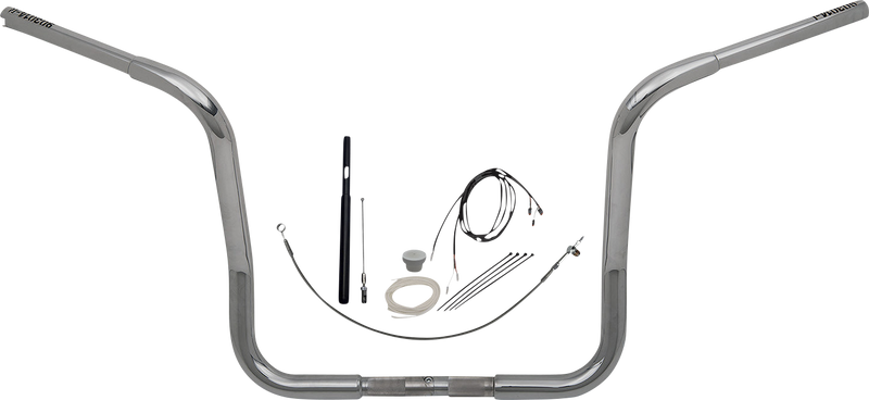 FAT BAGGERS INC. 1-1/4" EZ Install Round Top Handlebar Kit - 14" - Chrome 919414