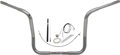 FAT BAGGERS INC. 1-1/4" EZ Install Round Top Handlebar Kit - 14" - Chrome 919414