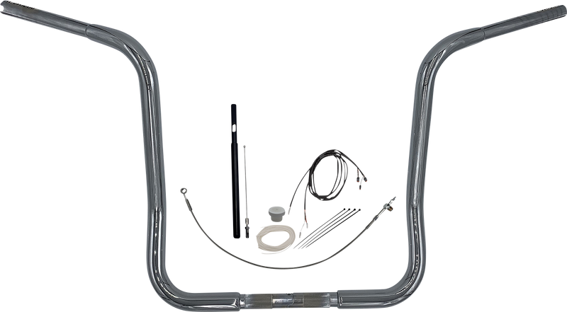 FAT BAGGERS INC. 1-1/4" EZ Install Round Top Handlebar Kit - 16" - Chrome 919416
