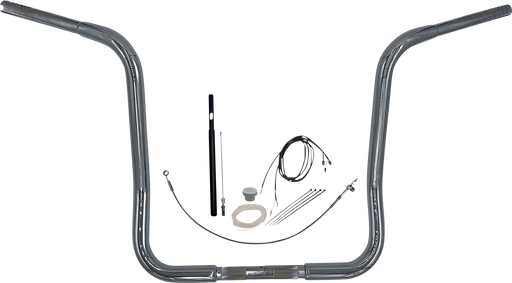 FAT BAGGERS INC. 1-1/4" EZ Install Round Top Handlebar Kit - 16" - Chrome 919416