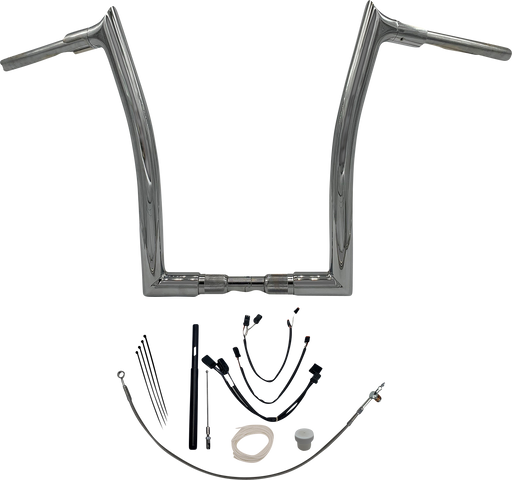 FAT BAGGERS INC. 1-1/2" EZ Install Pointed Top Handlebar Kit - 16" - Chrome 819616